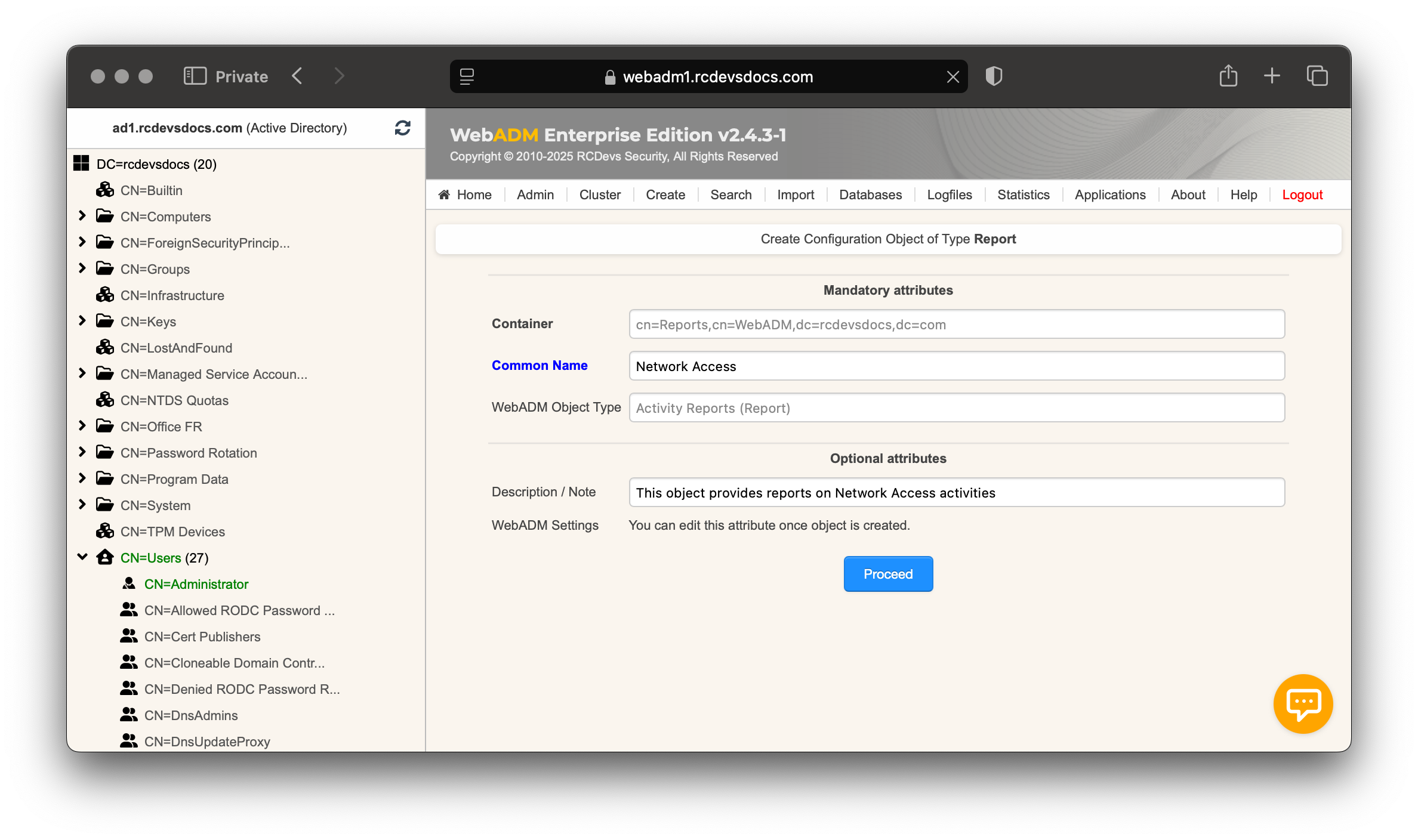 Activity Reports object Creation