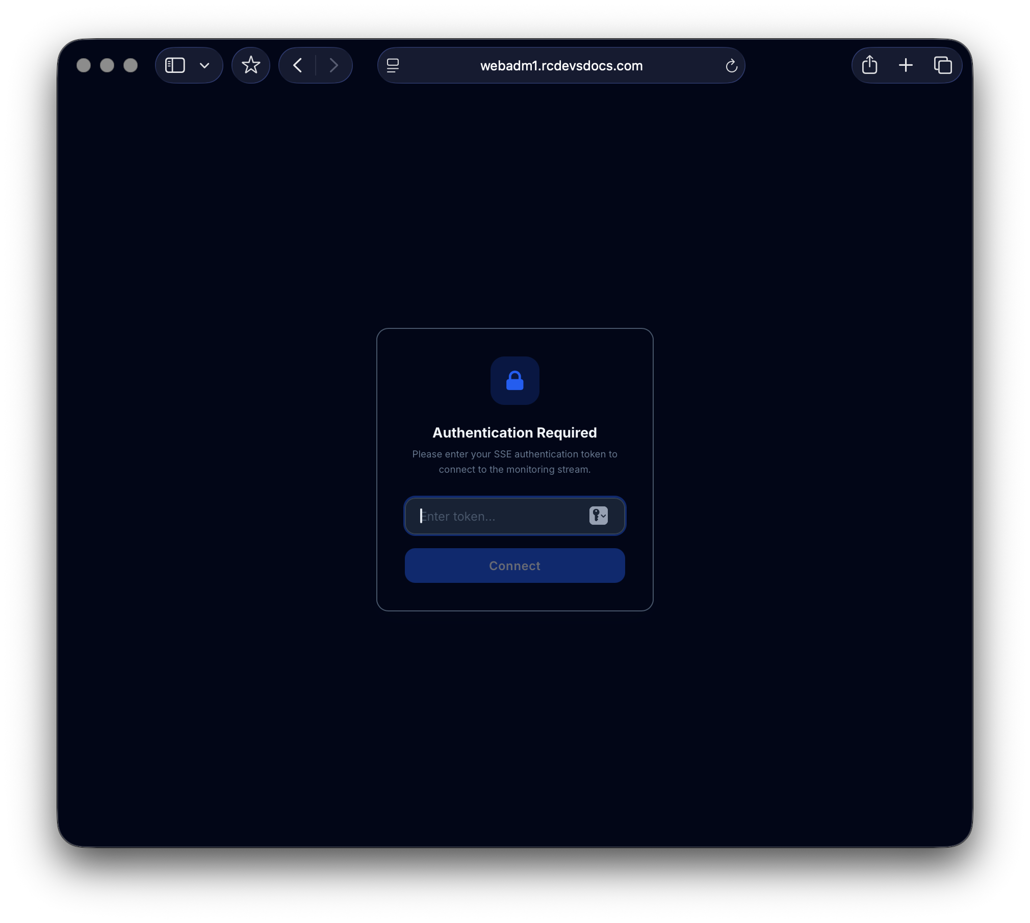 Monitoring Console Login